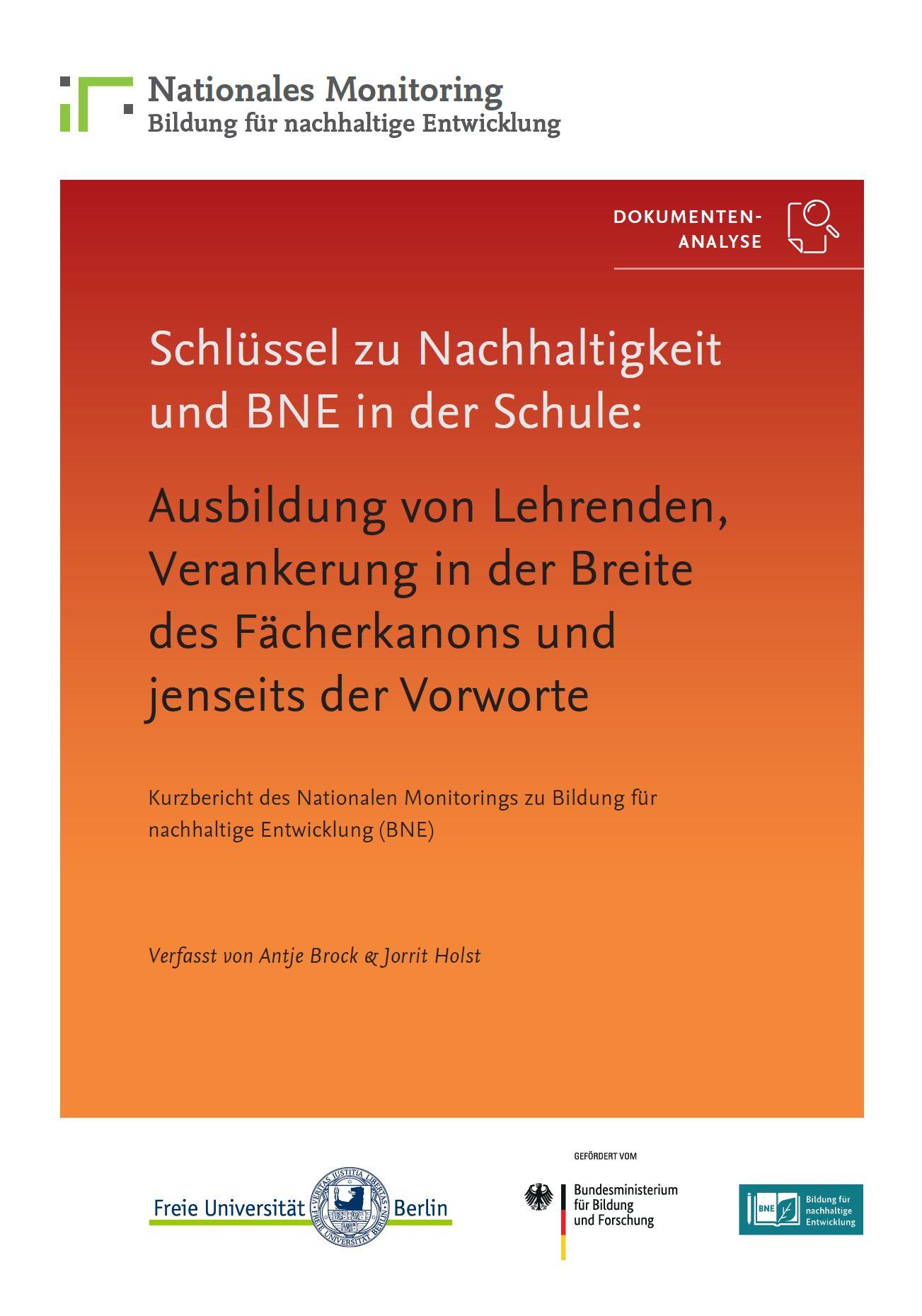 Monitoring Zu Nachhaltigkeit Und BNE In Der Schulischen Bildung: Neuer ...